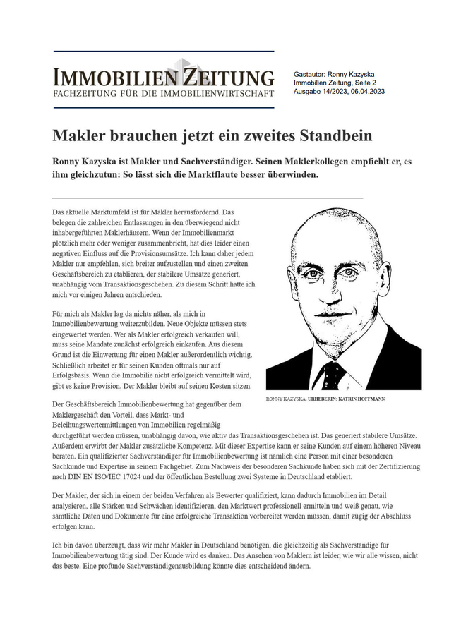 Ronny Kazyska (M.Sc.) with a guest article on the broker crisis in Germany