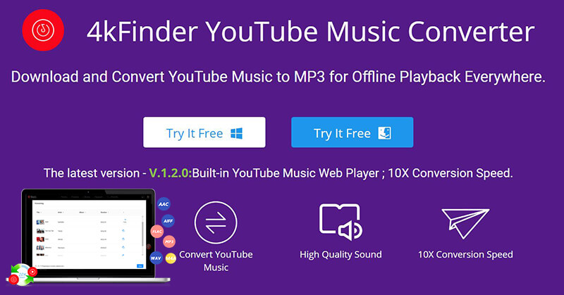 4kFinder Launched YouTube Music Converter to Convert YouTube Music to MP3/WAV/M4A/AAC/FLAC At Ease