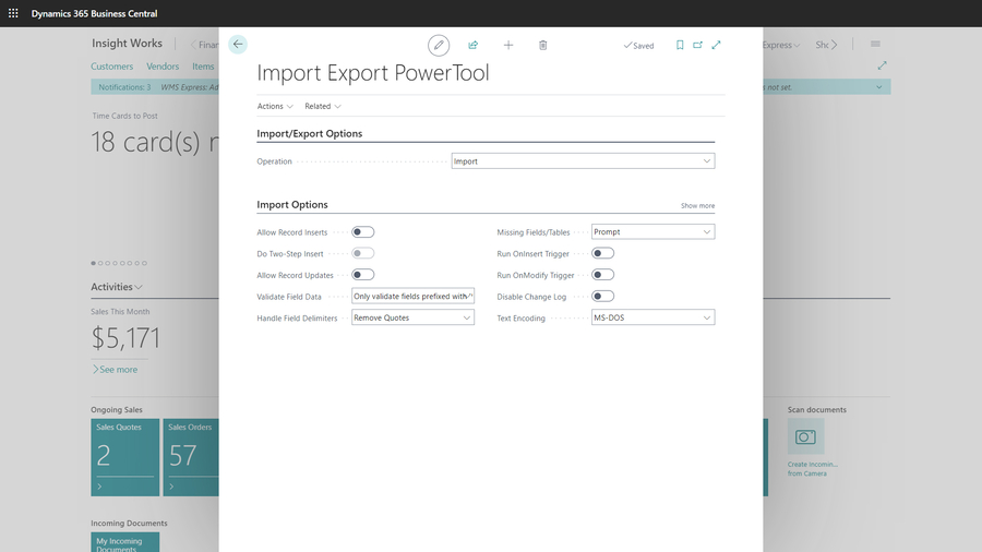 Free Import Export PowerTool Released for Business Central