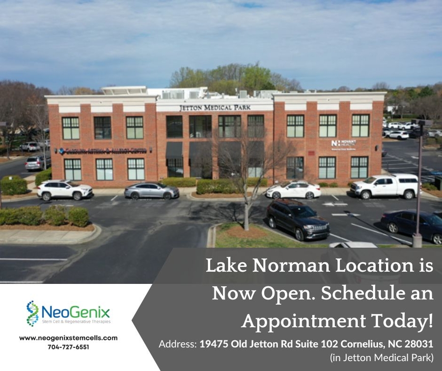 NeoGenix Stem Cell Therapy Announces a Second Location in Lake Norman, NC
