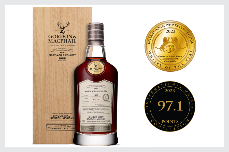 Gordon & MacPhail Connoisseurs Choice 31 Year Old from Mortlach Distillery, distilled in 1989, awarded the prestigious title of ‘Whisky of the Year’ at the 2023 International Whisky Competition