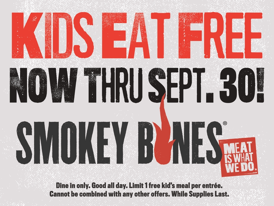 Kids Eat Free Returns at Smokey Bones for Back-to-School Season