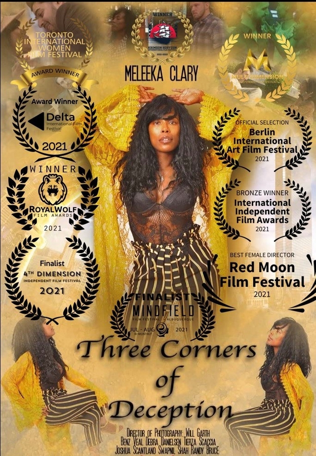 Award-Winning Film Director Dr. Meleeka Clary Announces “Three Corners of Deception” Is Available on Prime Video via Prime Video Direct