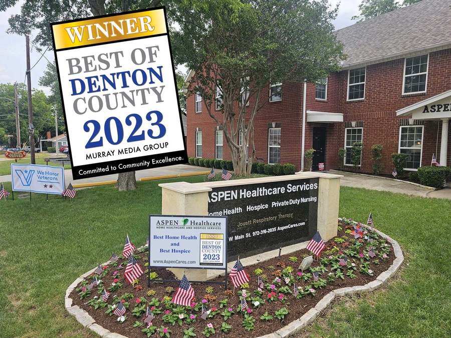 Aspen Home Healthcare Named Best Of Denton County for both Home Health and Hospice for Second Year in a Row