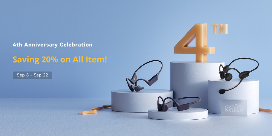 Naenka Bone Conduction Sports Headphones Four Anniversary Sale