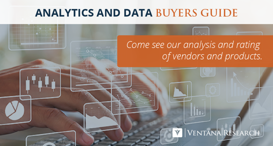 Ventana Research Releases Buyers Guide for Analytics and Data