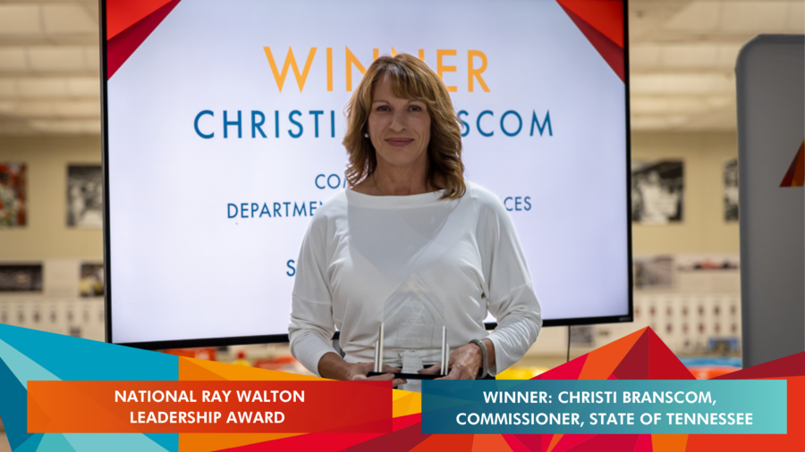 NASCA Awards Christi Branscom, Commissioner, Tennessee Department of General Services, Prestigious National Ray Walton Leadership Award