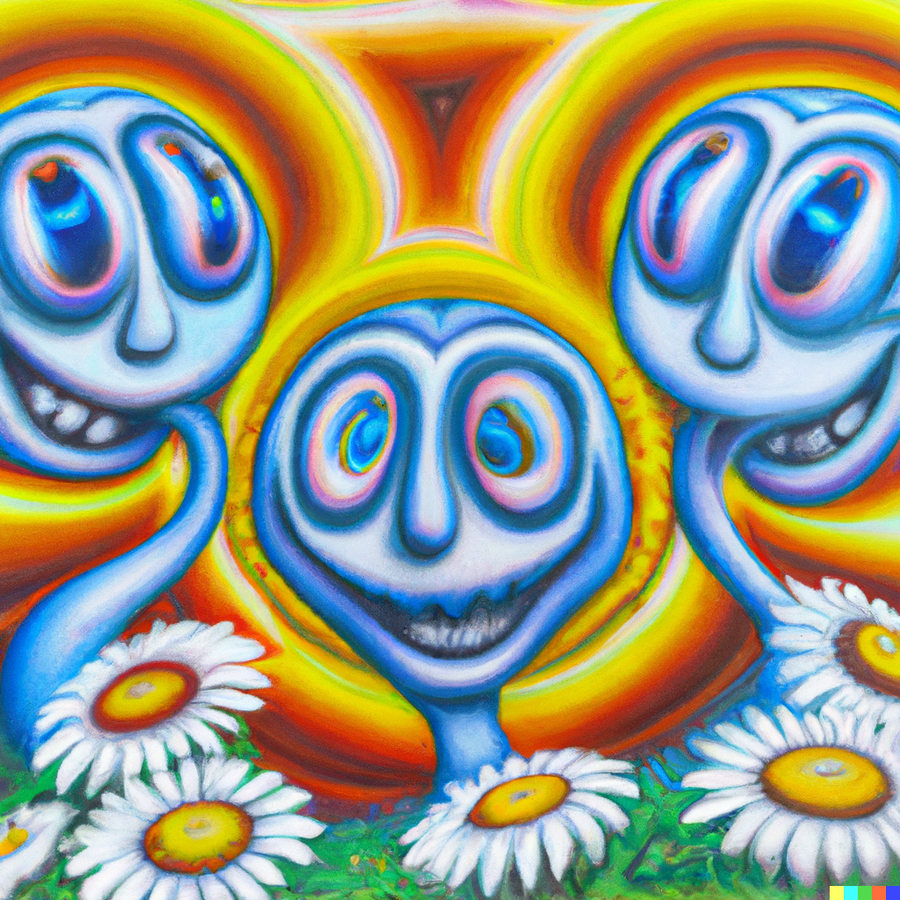 Take a Simulated Psychedelic Trip with Daisies on Acid