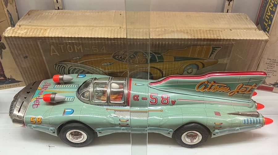 DFW Elite Toy Museum’s “Robots and Space Toys” Exhibit Includes Highly Prized Atom Jet Racer with its Original Box