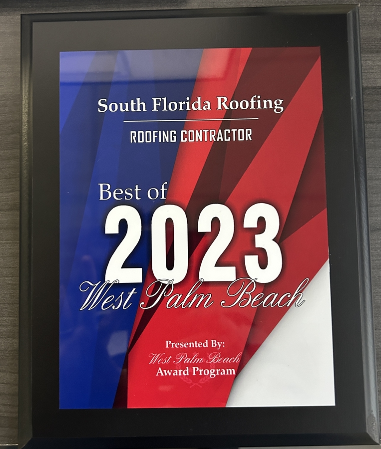 South Florida Roofing was awarded the “Best of 2023′ Award