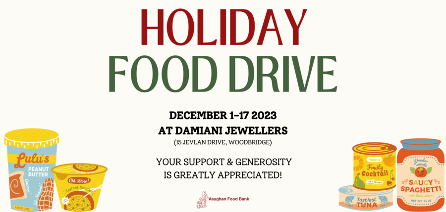 Holiday Food Drive with Damiani Jewellers