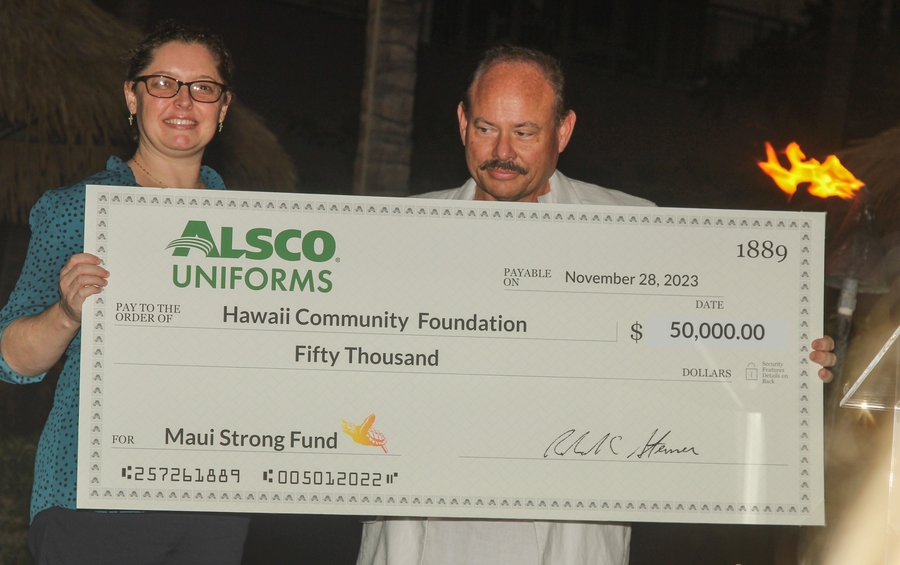 Alsco Uniforms Demonstrates Commitment to Maui’s Recovery with a $50,000 Donation to Hawai’i Community Foundation’s Maui Strong Fund