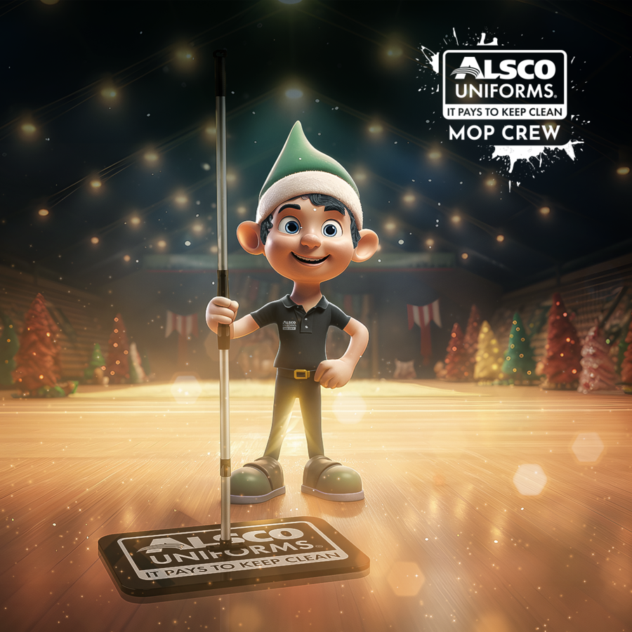 Alsco Uniforms Shoots for Success by Sponsoring the North Pole’s Intramural Basketball League Mop Crew