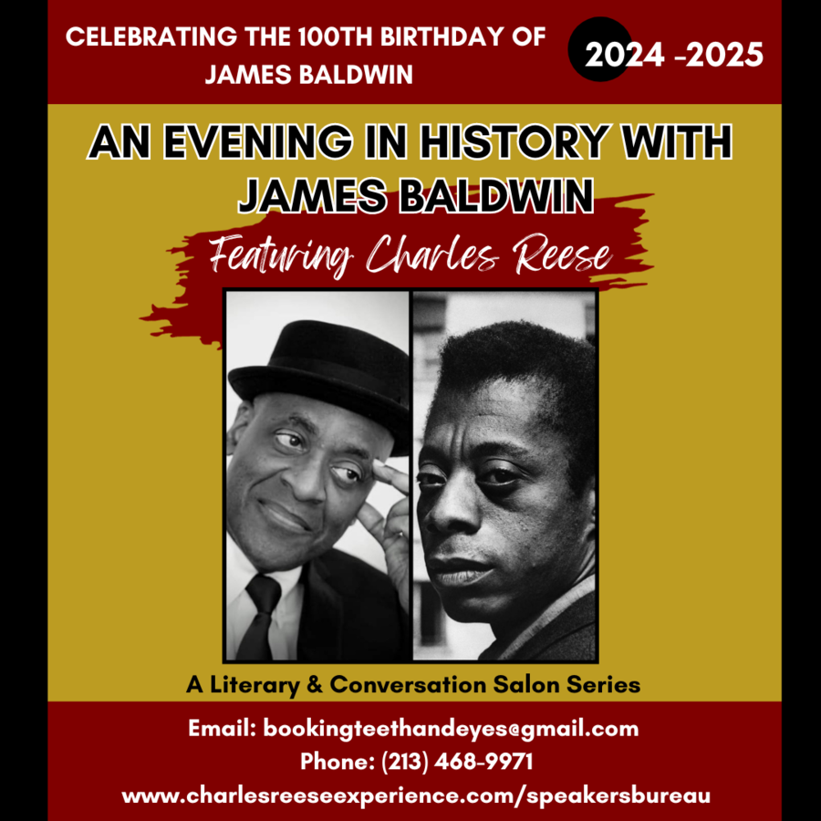 Charles Reese Set to Celebrate the Life & Legacy of James Baldwin at 100 with “An Evening in History with James Baldwin” Salon Series