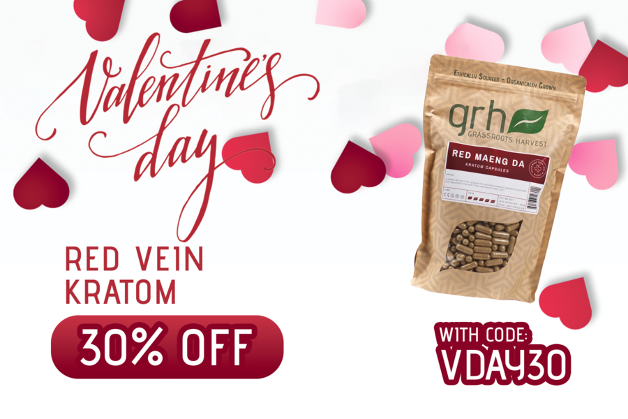 GRH Kratom Unveils Valentine’s Day Sale: Get 30% Off Red Vein Kratom