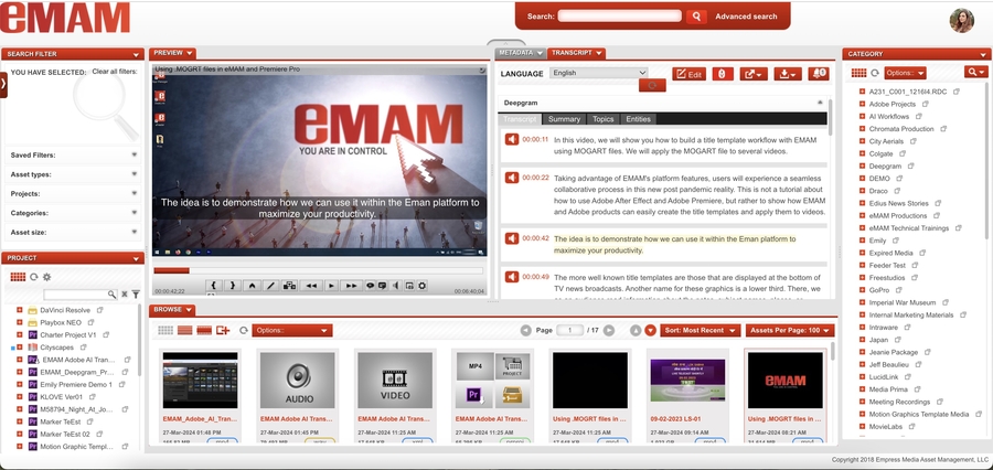 EMAM, Inc. partners with Deepgram to Elevate Video and Audio Management with Advanced Speech-to-Text and Audio Intelligence Integration