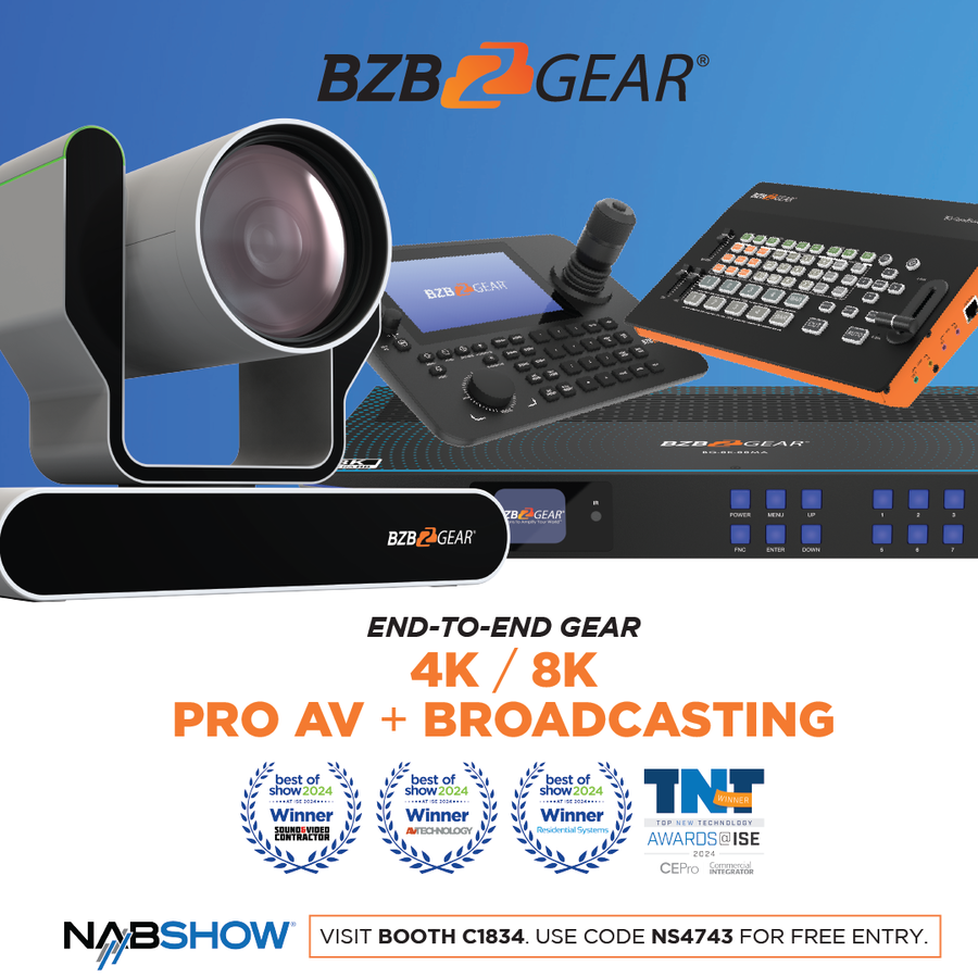 BZBGEAR End-to-End Line Creates Open Ecosystems Ahead of NAB Show 2024