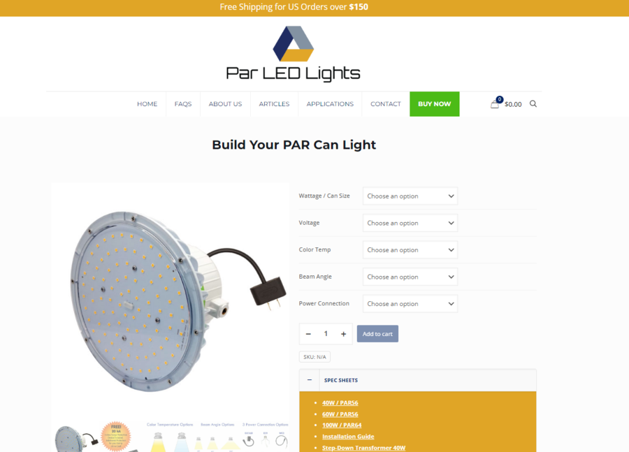 PAR LED Lights Launches Dazzling New Website