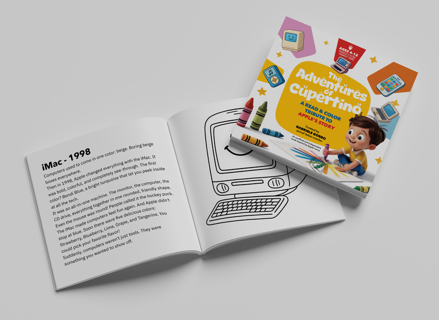 From the Garage to the iPhone: New Coloring Book Turns Apple’s History into a Screen-Free Adventure for Kids