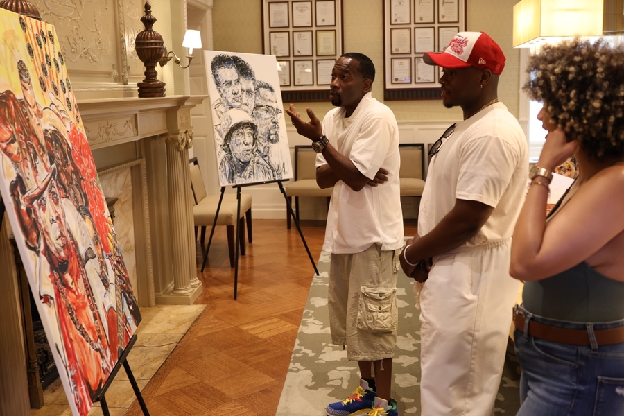 Global Artistry and Human Rights Converge: Acclaimed Painters Bondumani and Patrick Smith Featured in Art Walk Dupont