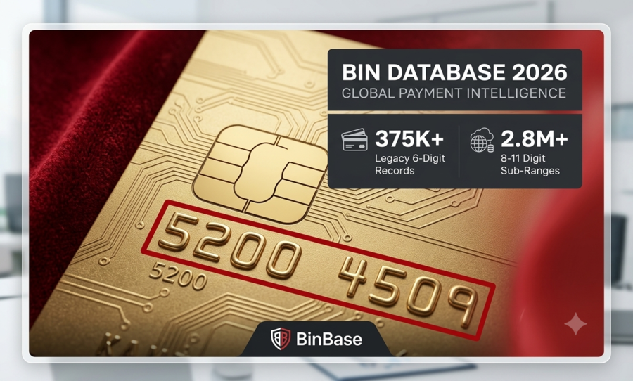 BinBase Launches 2026 BIN Database Featuring 11-to-6 Digit Waterfall Lookup