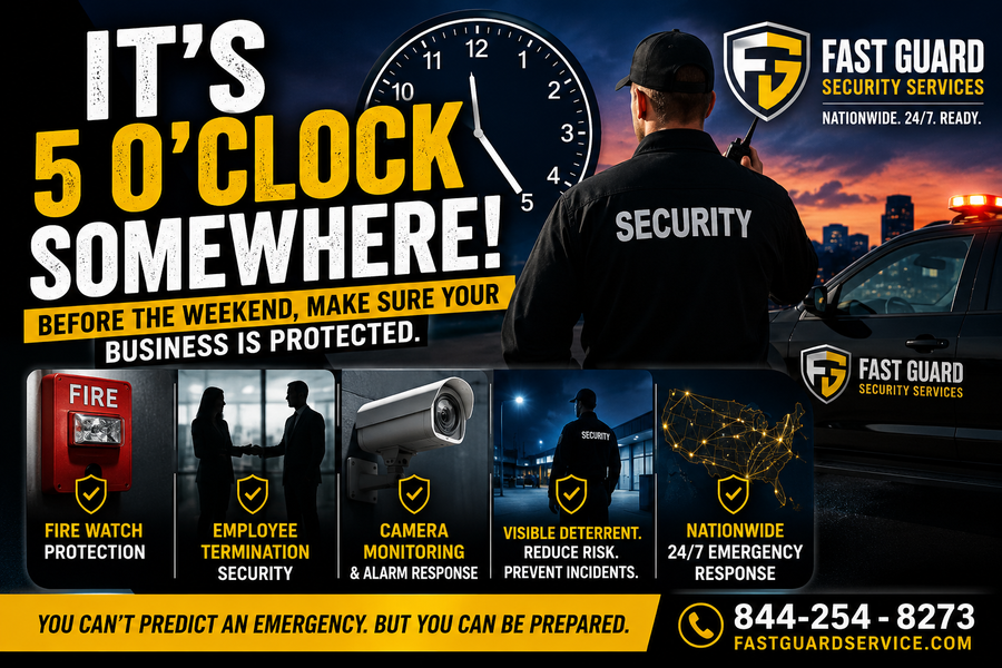 It’s 5 O’Clock Somewhere™: Why Friday Afternoons Are One of the Highest-Risk Times for Business Security Emergencies