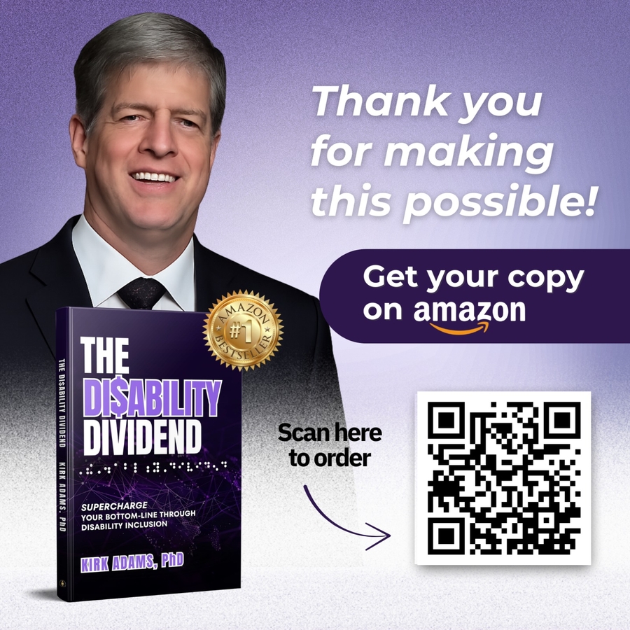 Dr. Kirk Adams’s “The Disability Dividend” Hits Amazon Bestseller Status in Two Competitive Business Categories