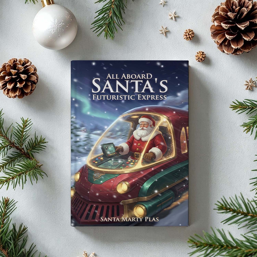 Santa Marty Plas Announces Upcoming Activity Book “All Aboard Santa’s Futuristic Express” for Families