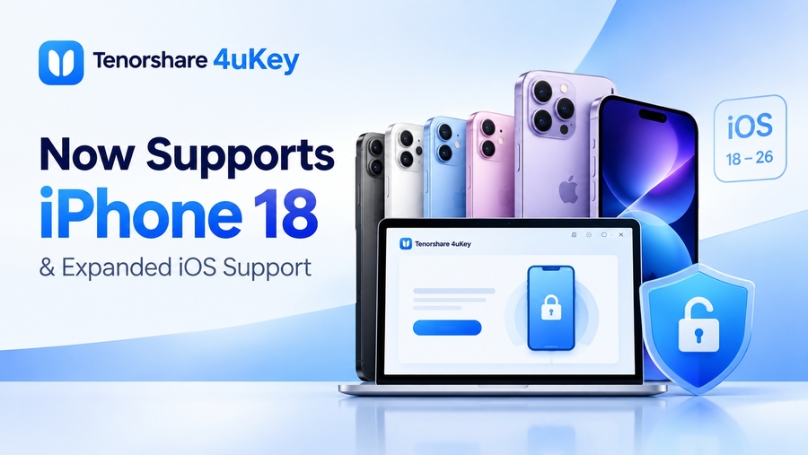 Tenorshare 4uKey Adds iPhone 18 and Expanded iOS Support
