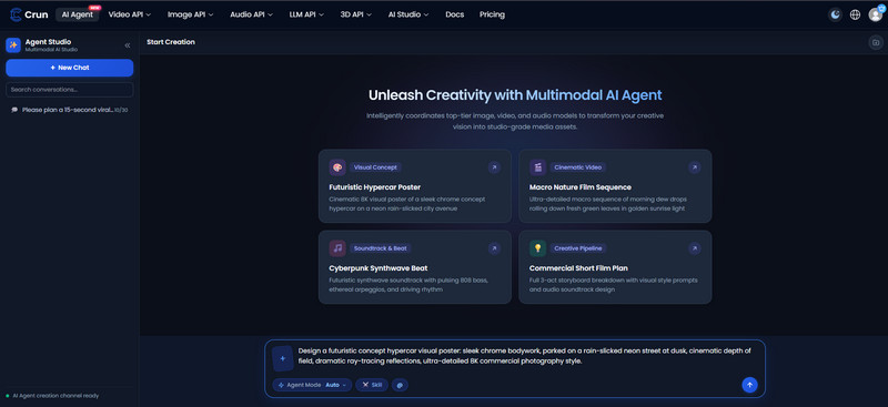 Crun AI Launches AI Agent for Creative Content Generation through Chat